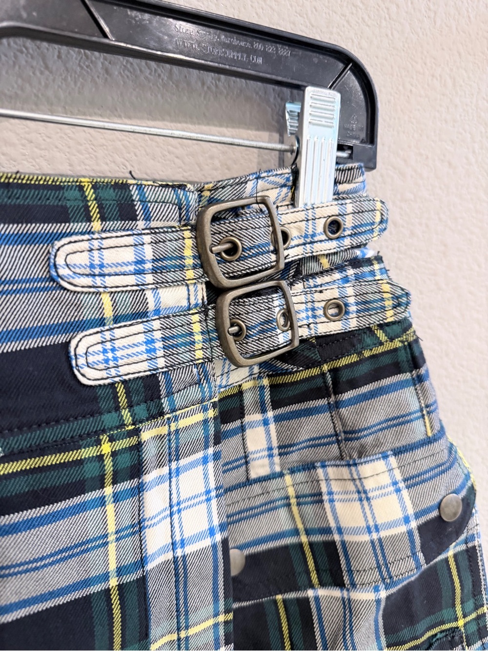 Denim & Supply Ralph Lauren Plaid Pleated Cargo Mini Skirt Madison Beer 27 - Picture 4 of 9
